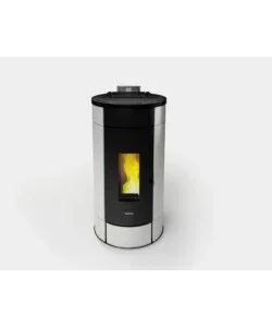 Stufa a pellet ermetica freepoint "globe" bianco 11 kw Reso Gratuito