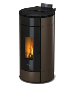 Stufa a pellet ermetica freepoint "globe" moka 11 kw Più Venduto