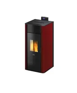 Termostufa a pellet ermetica freepoint "tesis" bordeaux 22,4 kw Promozione Esclusiva