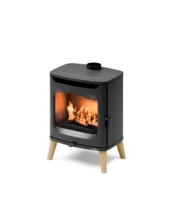 Stufa a legna ermetica freepoint "flos 8" nero 7 kw Novità
