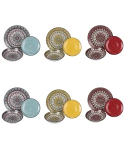 Affare Servizio piatti villa d'este "maya" in porcellana, 18 pezzi