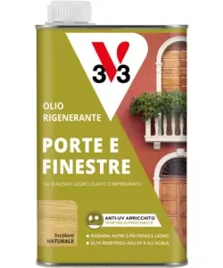 Prezzo Conveniente Olio rigenerante per porte e finestre v33 incolore, 500 ml