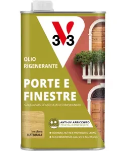 Olio rigenerante per porte e finestre v33 incolore, 1 lt Must-Have