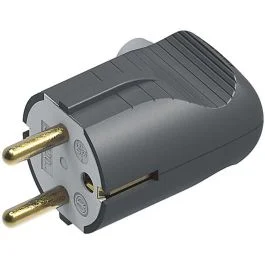 Bticino Spina schuko 90° nera Popolare