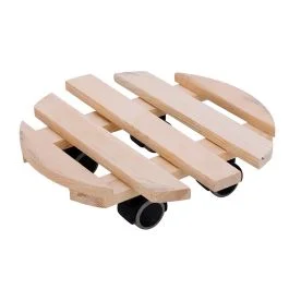 Spedizione Espresso Carrello rotondo in pino Ø 30 cm