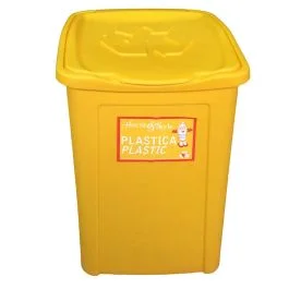 A Buon Prezzo Contenitore raccolta differenziata, 50 lt, 37x37x53 cm, colore giallo