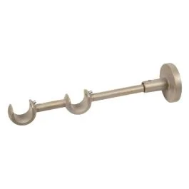 Ultimissimo Modello Errebi Supporto per bastone tenda doppio aperto Ø 20mmlunghezza 20cm in nichel