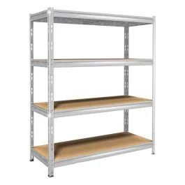 Affare Anemos Scaffalein kit legno/metallo, ad incastro, 4 ripiani rinforzati, cm 160x60xh.180, portata 300 kg