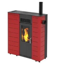 Promozione Vulcania Stufa a pellet slim canalizzata 9,8 kw, volume riscaldabile 264 m³, colore bordeaux