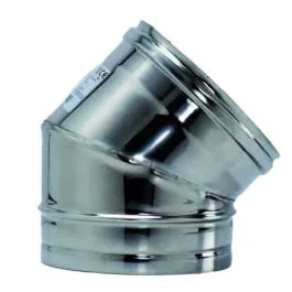 Scelto Dai Clienti Curva 45° per canna fumaria in monoparete in acciaio inox aisi 316l Ø 80 mm