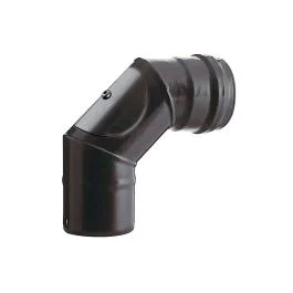 Super Prezzo Curva 90° con ispezione, Ø 80 mm, colore nero