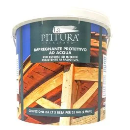 Affare La pittura italiana Impregnante base acqua per la protezione del legno, noce chiaro, 5 litri