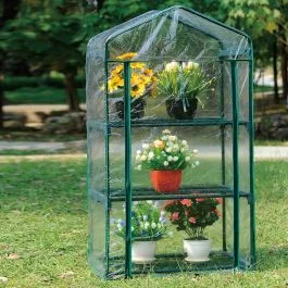 Pagamento Sicuro Gardenia Serra 3 ripiani 69x49xh.125 cm tubo diametro 16 mm, telo in pvc 0,10 mm