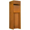 Direttamente Dal Produttore Cubo per cassette postali in acciaio corten 37 x 37 x 115,5 cm - Pezzo