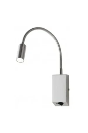 Popolare Applique a Parete Lampada Flessibile HELLO LED 3W 230V Nickel Redo
