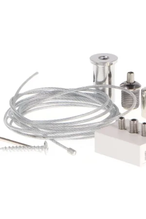 Occasione Imperdibile Ganci Sospensione Bianco/Nero 2 Metri Per Binari Magnetici Serie Slim 42V