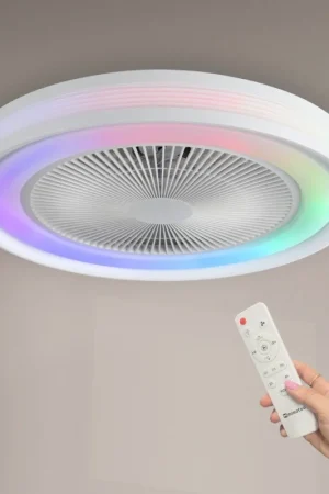 Ventilatore Da Soffitto LED Ultra Silenzioso 55W CCT + RGB Bianco Esclusivo