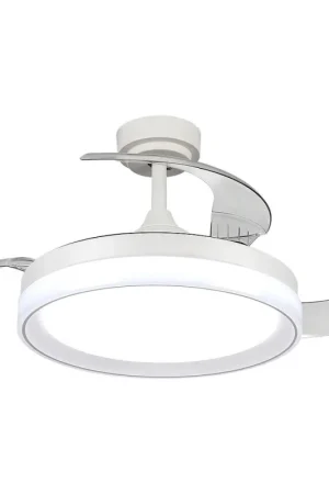 Ventilatore Da Soffitto LED 36 + 20W Bianco Motore DC CCT Spedizione Gratuita