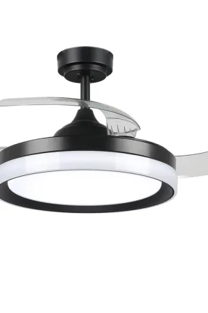 Di Tendenza Ventilatore Da Soffitto LED 36 + 20W Bianco/Nero Motore DC CCT