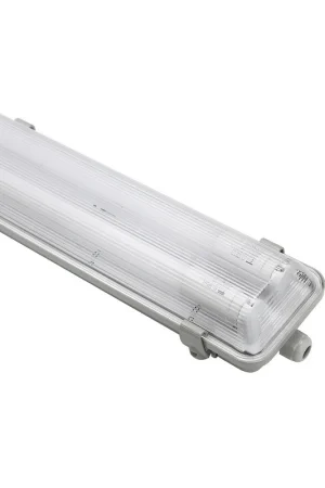 Direttamente Dal Produttore Pack 6 Pezzi Plafoniera Stagna a 2 posti per Tubi Led T8 da 1,5mt