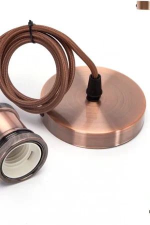 Vendita Finale Portalampada Pendente Pendel E27 max 60W in Metallo Bronzo