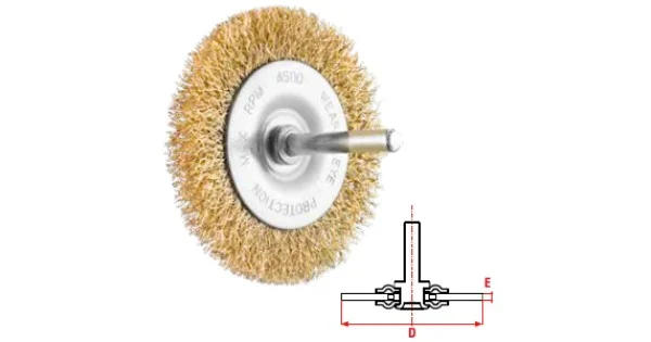 SPAZZOLA CIRCOLARE C/GAMBO MM.75 MM.6 ART.0889 Offerta Lampo