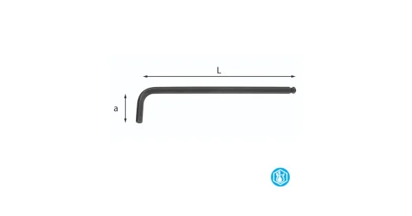 CHIAVE ESAGONALE LUNGA PIEGATA T/SFERICA 280 LTS 6 Must-Have