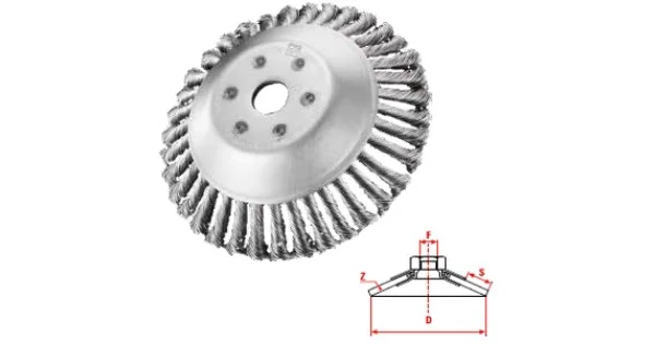 Affare SPAZZOLA CONICA X DECESPUGLIATORE MM.200 ACCIAIO ART.CZ200 ART.0319