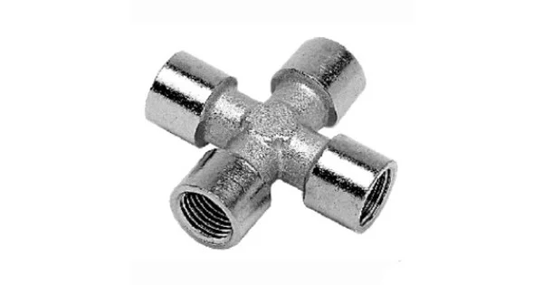 Solo Oggi RACCORDO A CROCE IN OTTONE STAMPATO F-F-F-F 1/2 ART.29B8