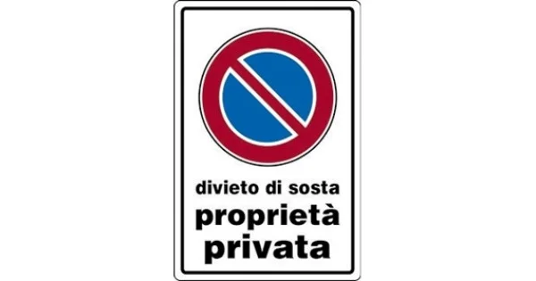Prezzo Ridotto CARTELLO ALL. MM.300X200 DIVIETO DI SOSTA PROPRIETA' PRIVATA