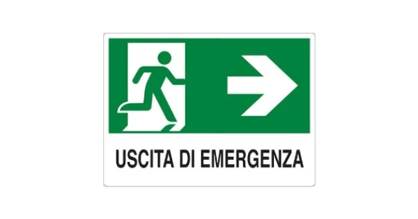 Direttamente Dal Produttore CARTELLO ALL. MM.300X200 USCITA DI EMERGENZA DX