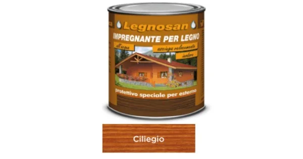 Nuova Collezione IMPREGNANTE ALL' ACQUA LEGNOSAN CILIEGIO ML.750
