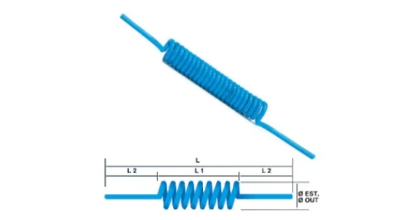 SPIRALE PU AZZURRO 8X5 MT.8 Occasione Imperdibile