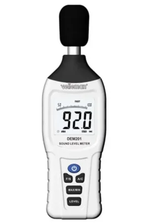 Acquista Ora Velleman Affidabile misuratore di livello sonoro con microfono a condensatore elettrete da 1/2''.
