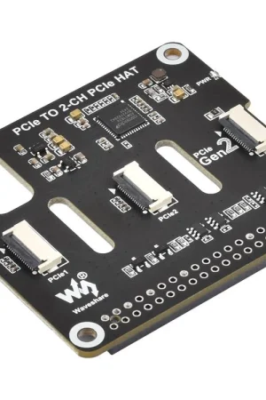 Waveshare Scheda adattatore PCIe a 2 canali per Raspberry Pi 5, espande i connettori FFC PCIe a 2 canali, supporta lo stacking di più HAT PCIe, HAT PCIe per Raspberry Pi 5. Spedizione Gratuita