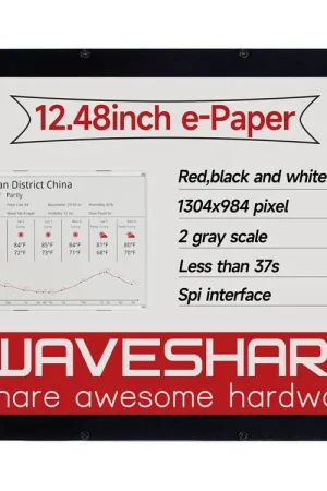 Waveshare Display E-Ink da 1304×984, 12,48 pollici, modulo a tre colori rosso/nero/bianco. Affare