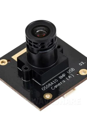 Waveshare Modulo fotocamera USB OS08A10 8MP M12, Chip sensore OS08A10, Porta USB2.0, Maggiore sensibilità in condizioni di scarsa illuminazione, Facile da usare. Prezzo Scontato