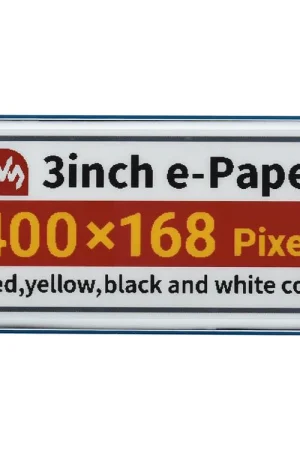 Waveshare Modulo E-Paper da 3 pollici (G), 400 × 168, Rosso/Giallo/Nero/Bianco Super Prezzo