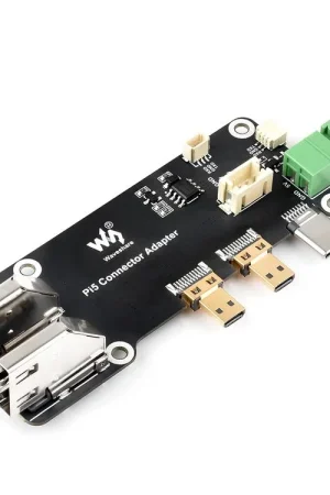 Waveshare Adattatore Multifunzionale Micro HDMI a HDMI, Compatibile con Raspberry Pi 5 / 4B, Due Metodi di Alimentazione, Supporta Doppia Uscita 4K Promozione