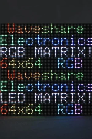 Waveshare Pannello a matrice LED RGB a colori, passo di 2,5 mm, 64x64 pixel, luminosità regolabile. Acquista Ora