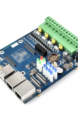 Waveshare Scheda Base Dual ETH Quad RS485 (B) per Raspberry Pi Compute Module 4, Ethernet Gigabit, 4 Canali RS485 Isolati Direttamente Dal Produttore