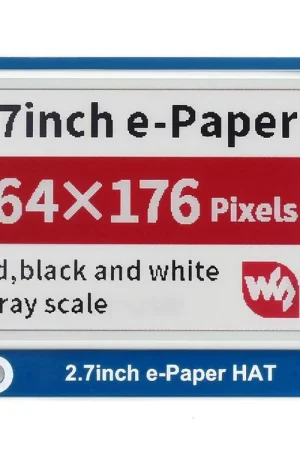 Waveshare Display HAT e-Paper e-Ink da 2,7 pollici (B) per Raspberry Pi, 264×176, rosso / nero / bianco, SPI Popolare