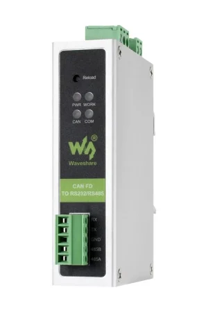 Waveshare Convertitore di Protocollo CAN FD, Comunicazione Dati Bidirezionale da CAN FD a RS232/RS485, Supporta 5 Modalità di Conversione Dati e Protocolli CAN 2.0A/2.0B, Supporto per Montaggio su Guida Din. Ordina Subito