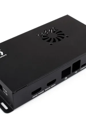 Waveshare Custodia in metallo progettata per Raspberry Pi Official Compute Module 5 IO Board, con ventola di raffreddamento. Affare