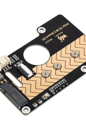 Waveshare Scheda adattatore PCIe a M.2 (D) per Raspberry Pi 5, compatibile con SSD M.2 NVMe di dimensioni 2280 / 2260 / 2242 / 2230, Raspberry Pi 5 NVMe. Reso Gratuito