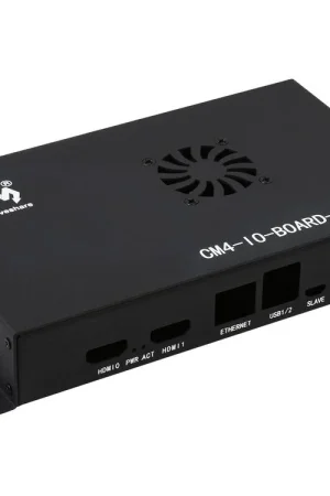 Waveshare Scatola in Metallo (A) per Raspberry Pi Compute Module 4 IO Board, con Ventola di Raffreddamento Subito Disponibile
