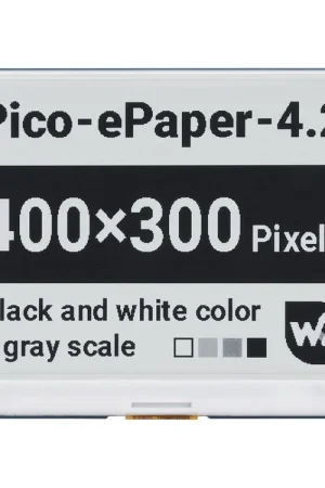Acquista Ora Waveshare Modulo Display E-Paper E-Ink da 4,2 pollici per Raspberry Pi Pico, 400×300, Bianco/Nero, 4 scale di grigio, SPI