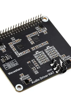 Waveshare Scheda Audio Driver per scheda di sviluppo RDK X3, supporta la riproduzione e la registrazione audio, codifica/decodifica stereo, jack per cuffie integrato e 4 microfoni a canali. Spedizione Gratuita