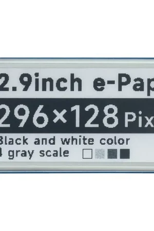Waveshare Modulo Schermo E-Paper E-Ink da 2.9 pollici per Raspberry Pi Pico, 296×128, Bianco / Nero, SPI Più Venduto