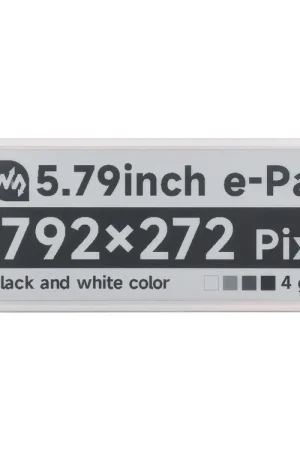 Waveshare Display a inchiostro elettronico grezzo da 5,79 pollici, display e-ink, 792x272, Bianco/Nero, Comunicazione SPI Prezzo Di Fabbrica